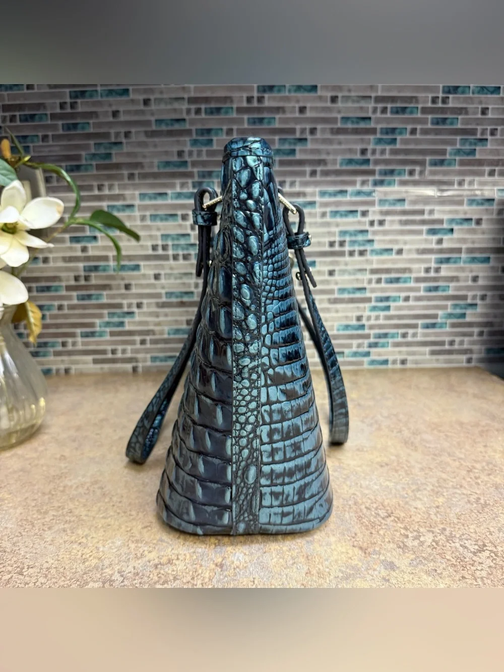 Brahmin Verdigris Medium Asher purse